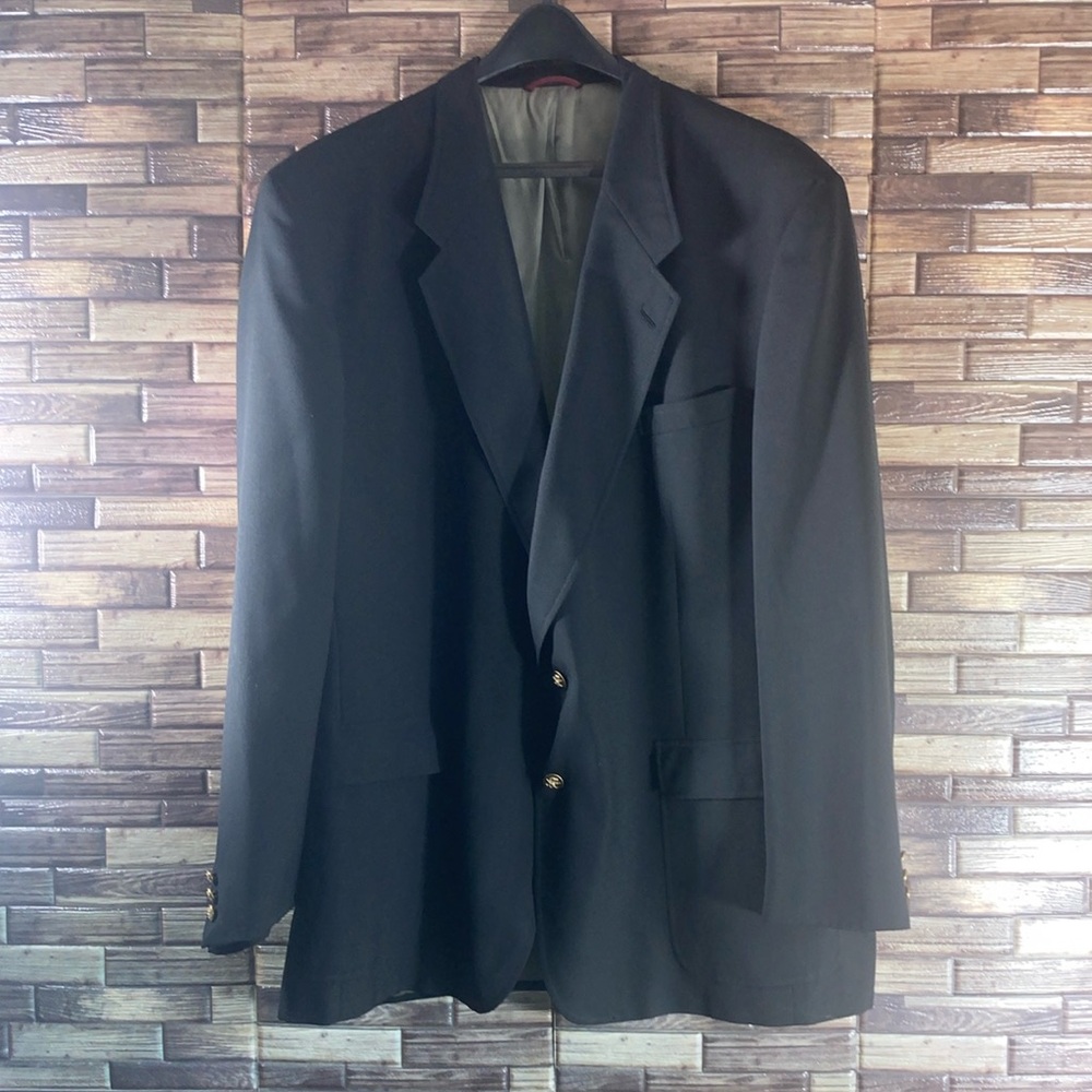 Mens VINTAGE MEN'S BLACK BLAZER JACKET - JACK NICKLAUS TOURNAMENT SERIES 52XL